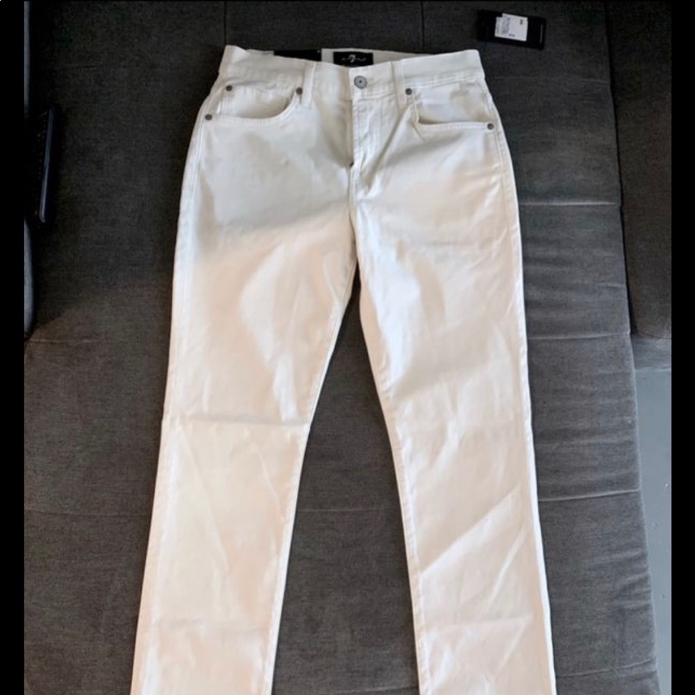7 SEVEN FOR ALL MAN KIND NEW W/TAGS White STRAIGHT